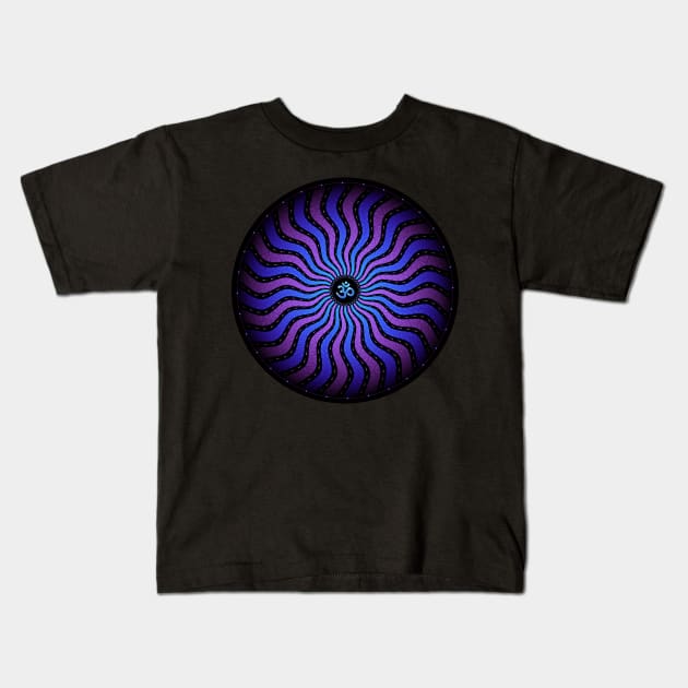 Shiva Om | Sacred geometry mandala Kids T-Shirt by natasedyakina